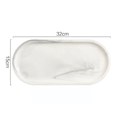 Marble Texture Ceramic Tray