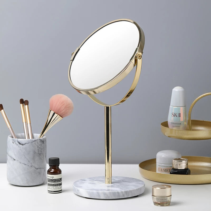 Marble Base Gold Mirror