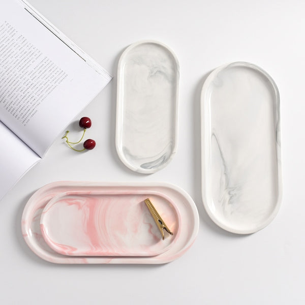 Marble Texture Ceramic Tray