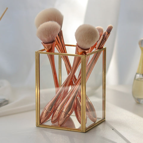 Glass Makeup Brush Holder