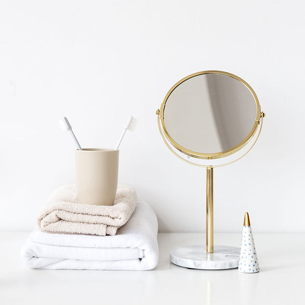Marble Base Gold Mirror