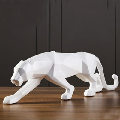 Geometric Panther Sculpture