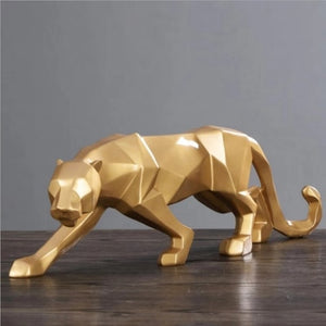 Geometric Panther Sculpture