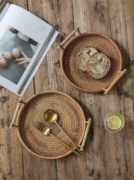 Handwoven Rattan Trays