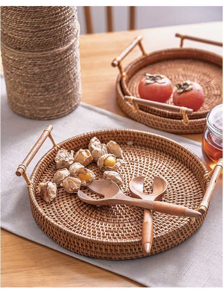 Handwoven Rattan Trays